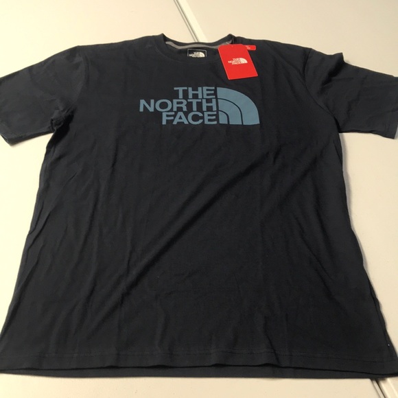 🆕 THE NORTH FACE Mens Blue Cotton S/S Tee Shirt - Picture 2 of 3